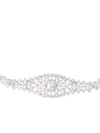 CZ by Kenneth Jay Lane Cubic Zirconia Collar Necklace