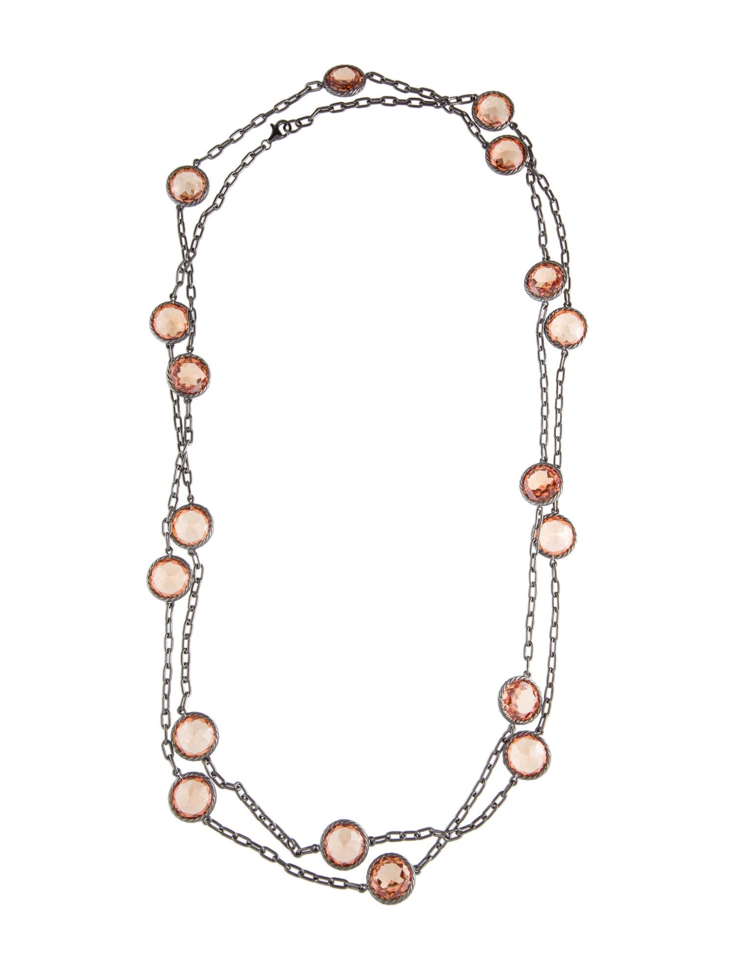 CZ by Kenneth Jay Lane Cubic Zirconia Round Station Necklace