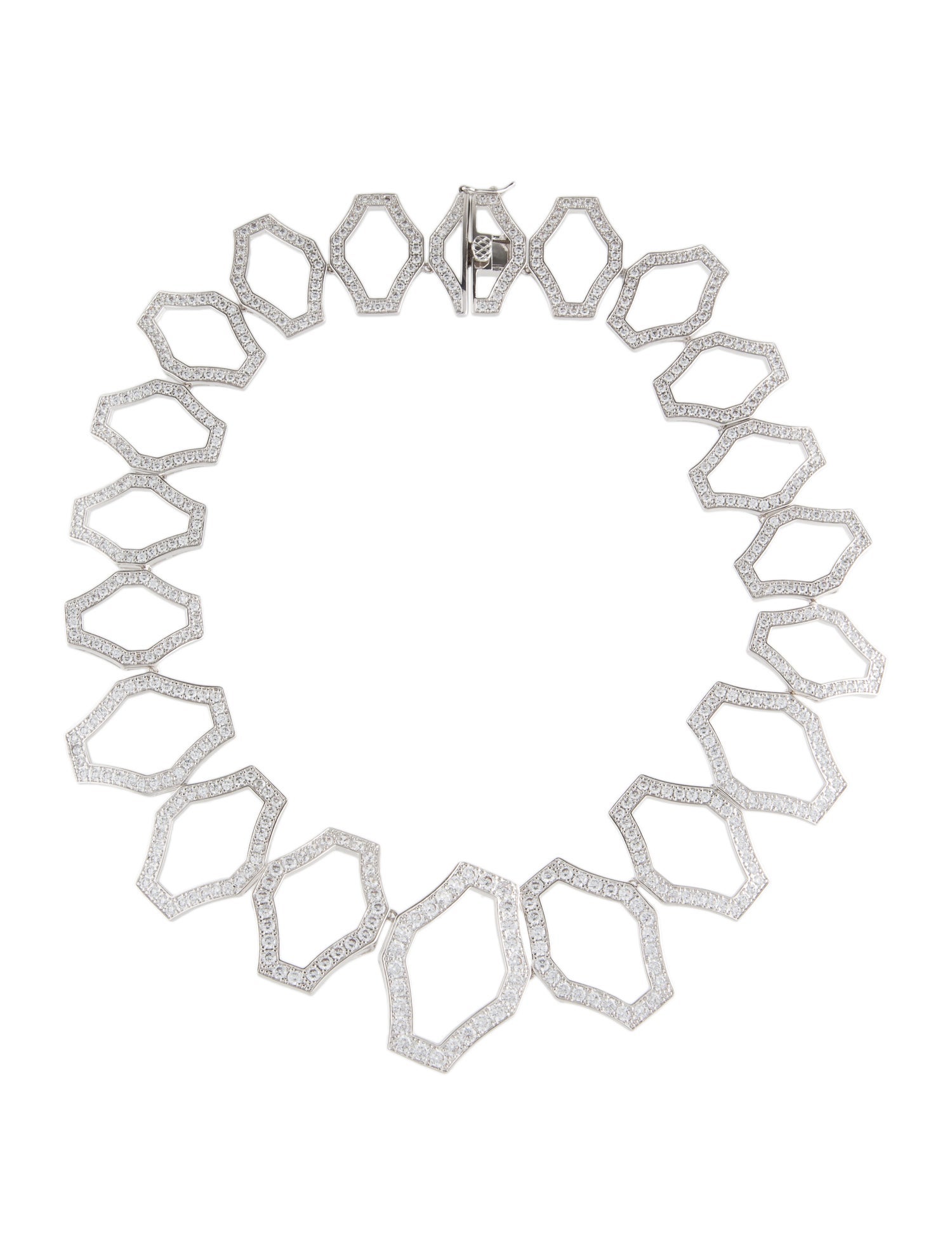 CZ by Kenneth Jay Lane Cubic Zirconia Collar Necklace