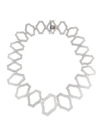 CZ by Kenneth Jay Lane Cubic Zirconia Collar Necklace
