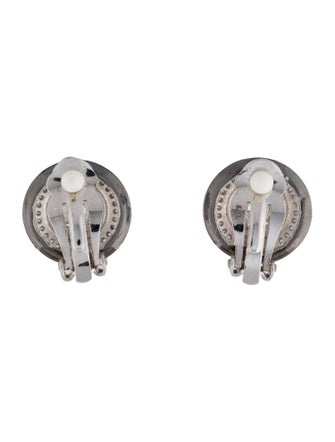 CZ by Kenneth Jay Lane Cubic Zirconia Clip-On Earrings