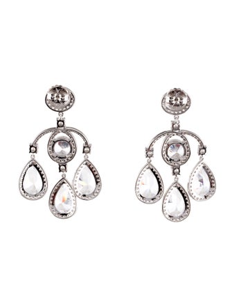 CZ by Kenneth Jay Lane Cubic Zirconia Chandelier Earrings