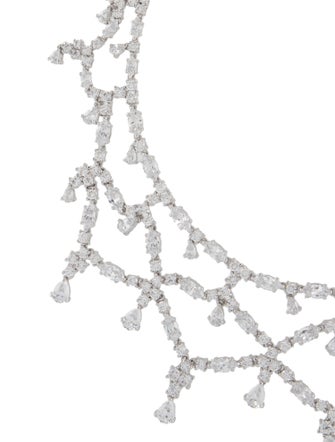 CZ by Kenneth Jay Lane Cubic Zirconia Bib Necklace