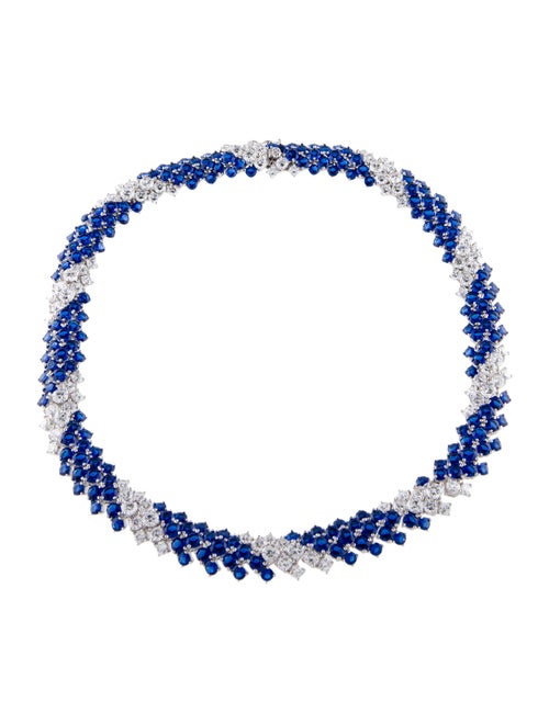 CZ by Kenneth Jay Lane Cubic Zirconia Collar Necklace