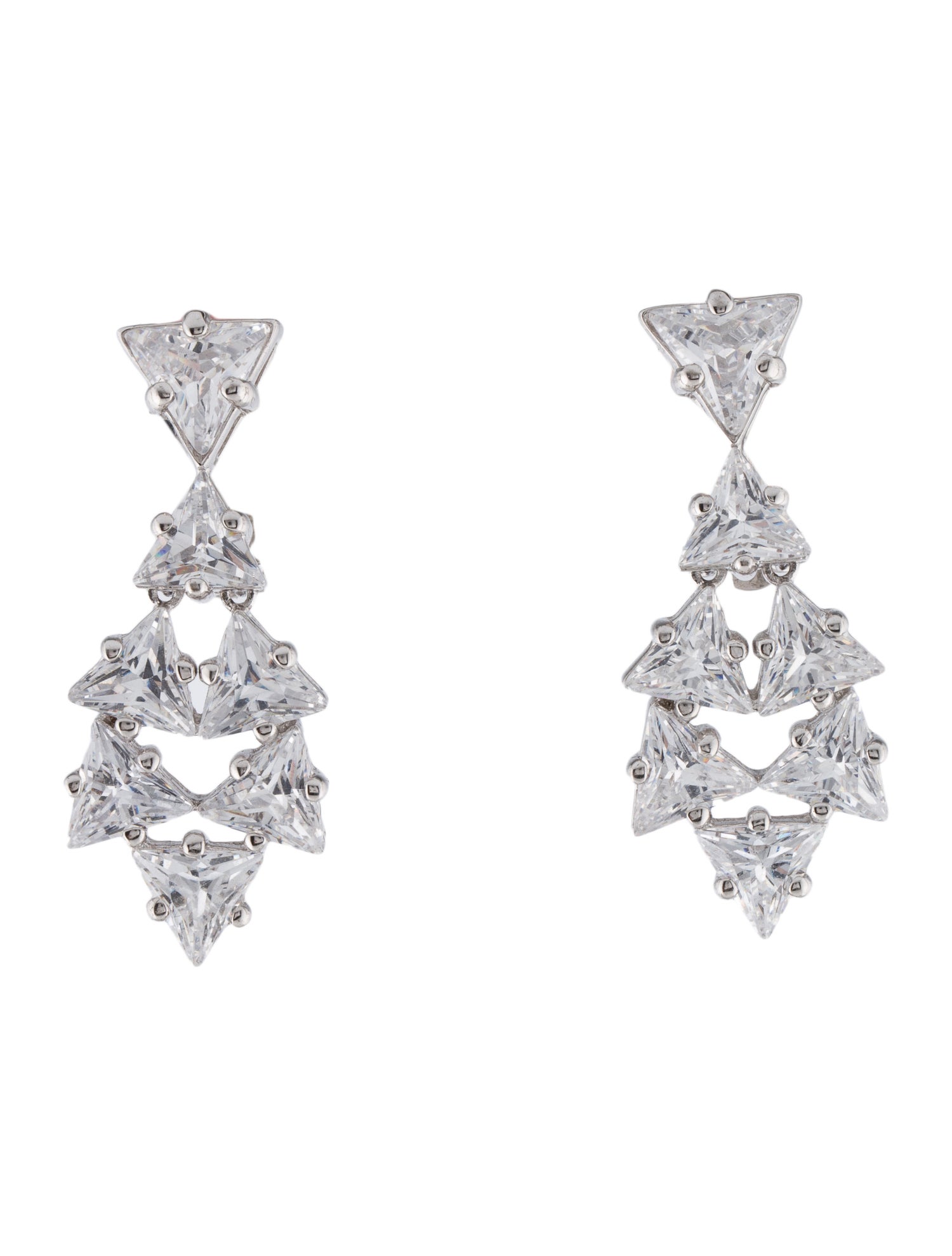 CZ by Kenneth Jay Lane Cubic Zirconia Clip-On Earrings