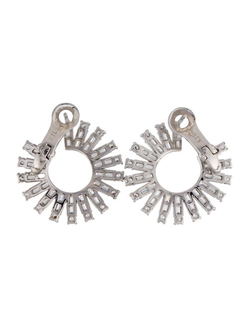 CZ by Kenneth Jay Lane Cubic Zirconia Hoop Clip-On Earrings