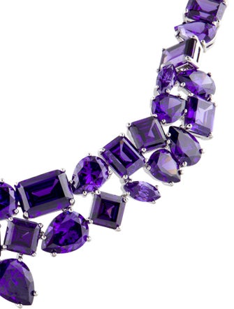 CZ by Kenneth Jay Lane Cubic Zirconia Collar Necklace