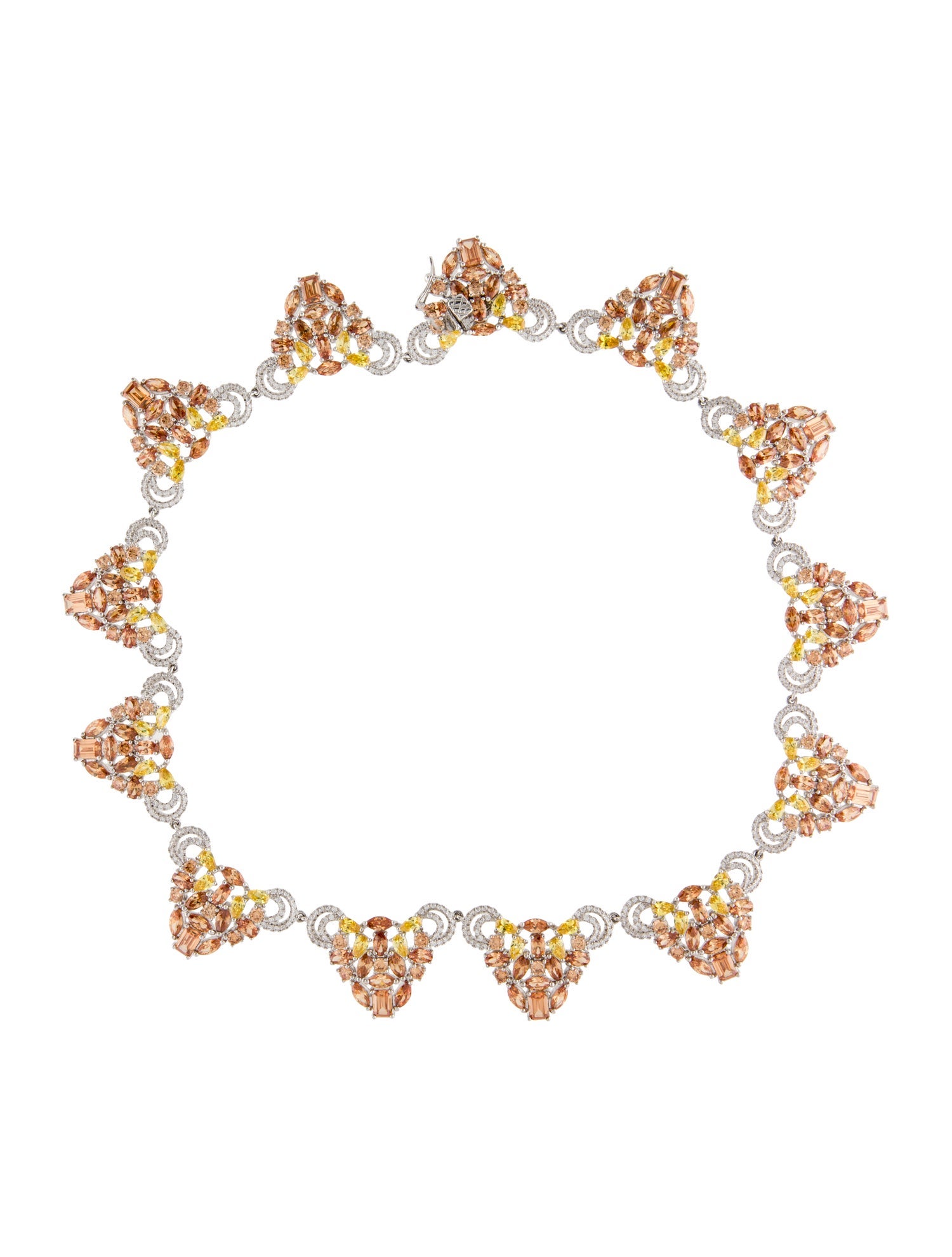 CZ by Kenneth Jay Lane Multicolor Cubic Zirconia Collar Necklace