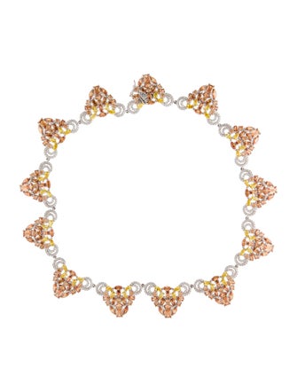 CZ by Kenneth Jay Lane Multicolor Cubic Zirconia Collar Necklace