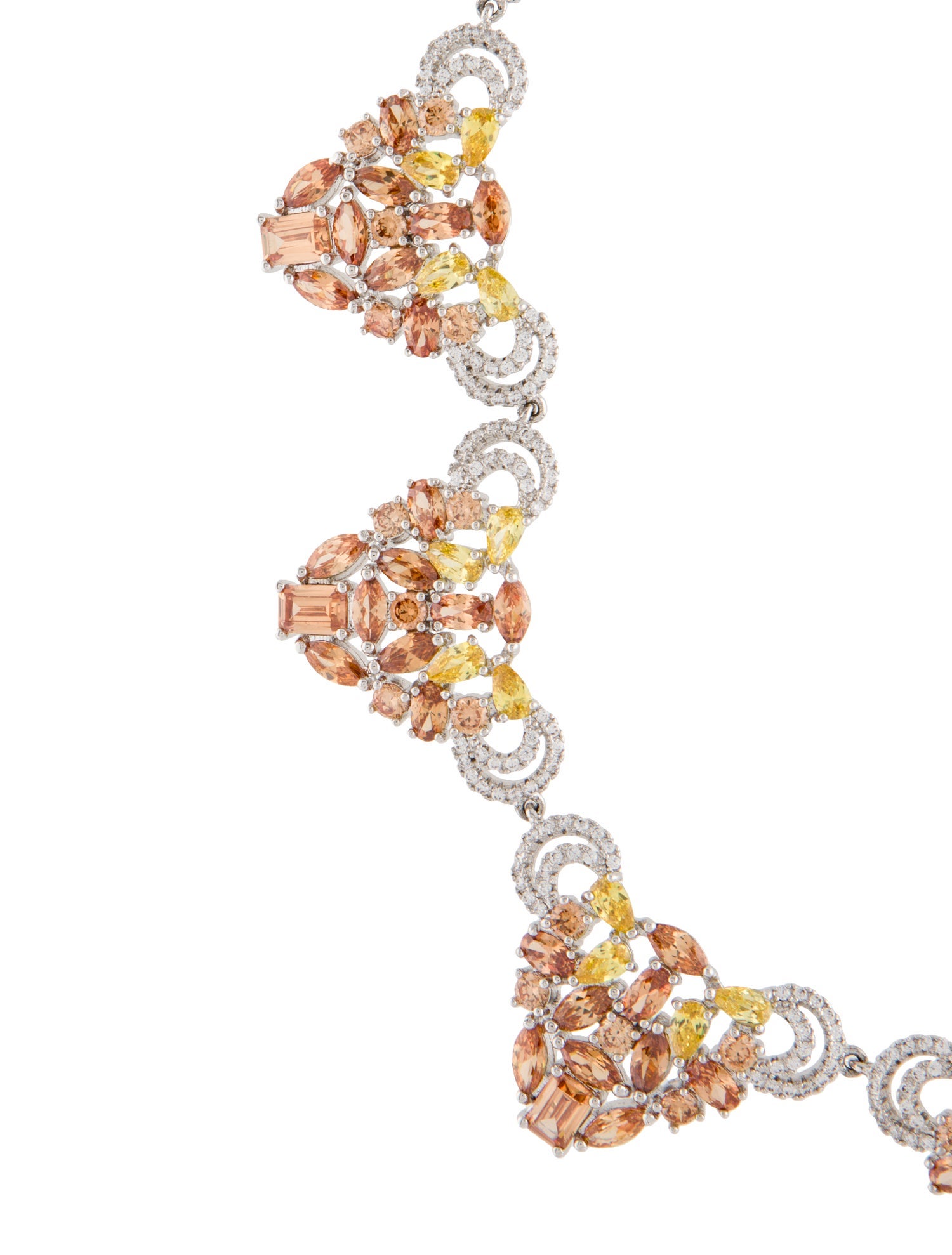 CZ by Kenneth Jay Lane Multicolor Cubic Zirconia Collar Necklace