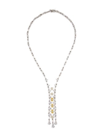 CZ by Kenneth Jay Lane Cubic Zirconia Lavalier Necklace