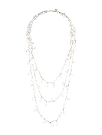 CZ by Kenneth Jay Lane Cubic Zirconia Multistrand Necklace