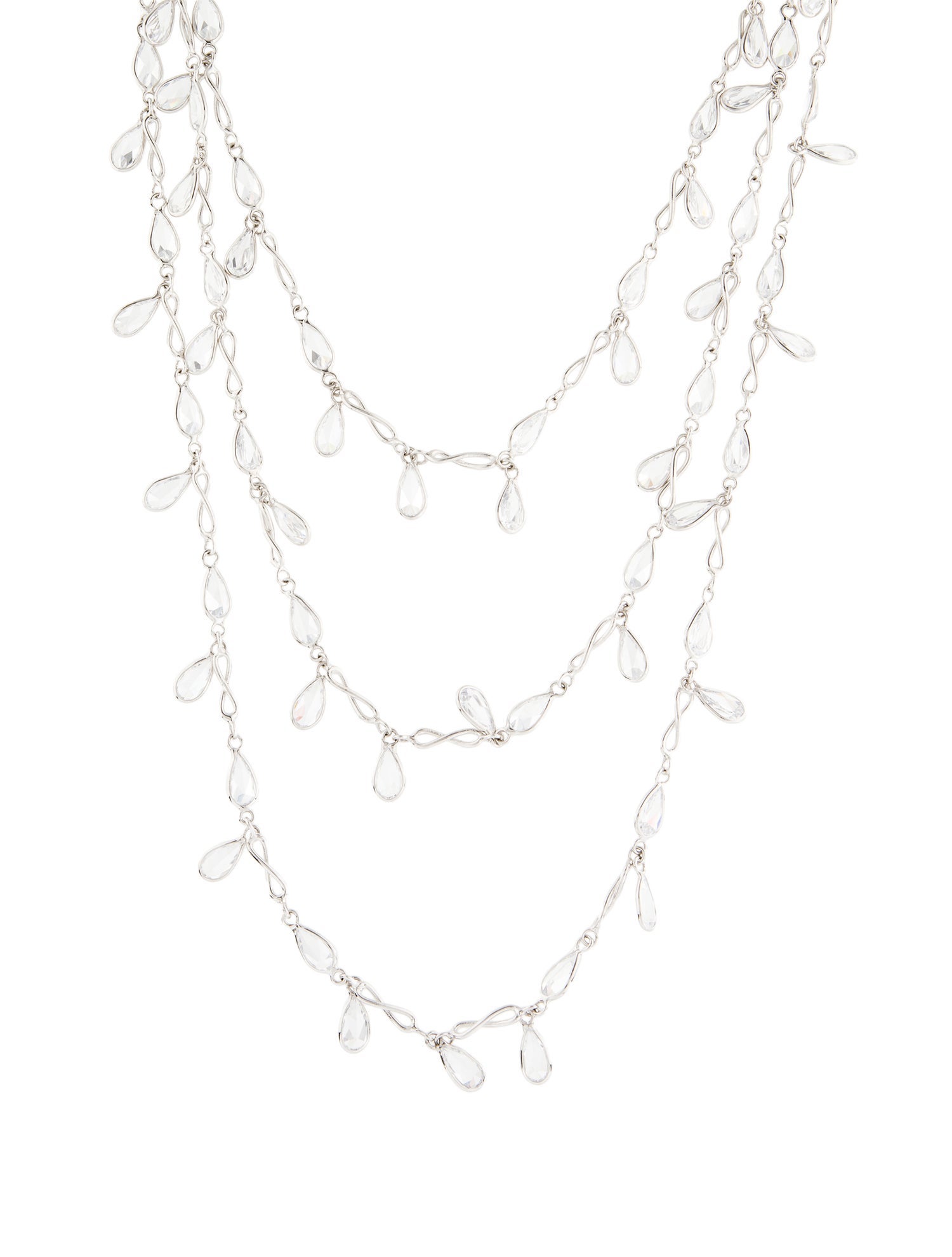 CZ by Kenneth Jay Lane Cubic Zirconia Multistrand Necklace