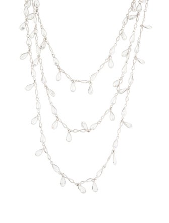 CZ by Kenneth Jay Lane Cubic Zirconia Multistrand Necklace