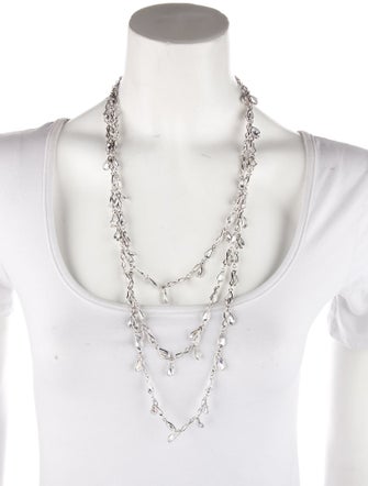CZ by Kenneth Jay Lane Cubic Zirconia Multistrand Necklace