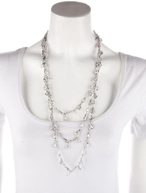 CZ by Kenneth Jay Lane Cubic Zirconia Multistrand Necklace