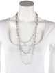 CZ by Kenneth Jay Lane Cubic Zirconia Multistrand Necklace