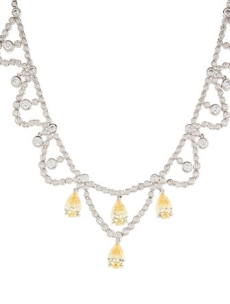 CZ by Kenneth Jay Lane Cubic Zirconia Collar Necklace