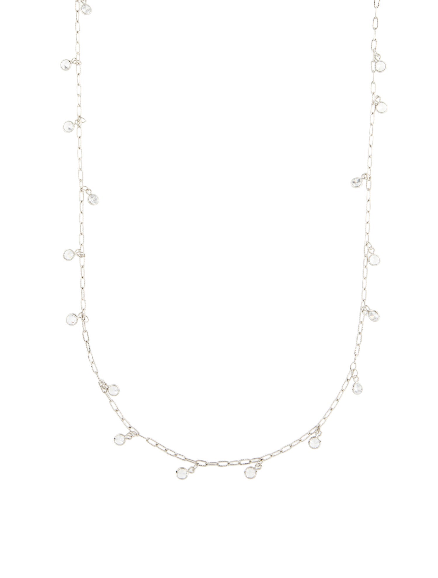 CZ by Kenneth Jay Lane Cubic Zirconia Station Necklace