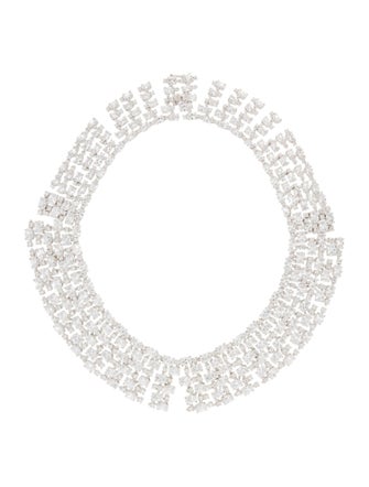 CZ by Kenneth Jay Lane Cubic Zirconia Collar Necklace