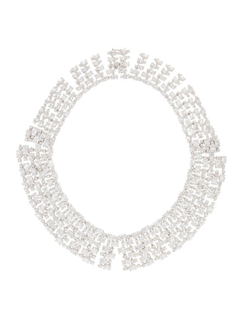 CZ by Kenneth Jay Lane Cubic Zirconia Collar Necklace