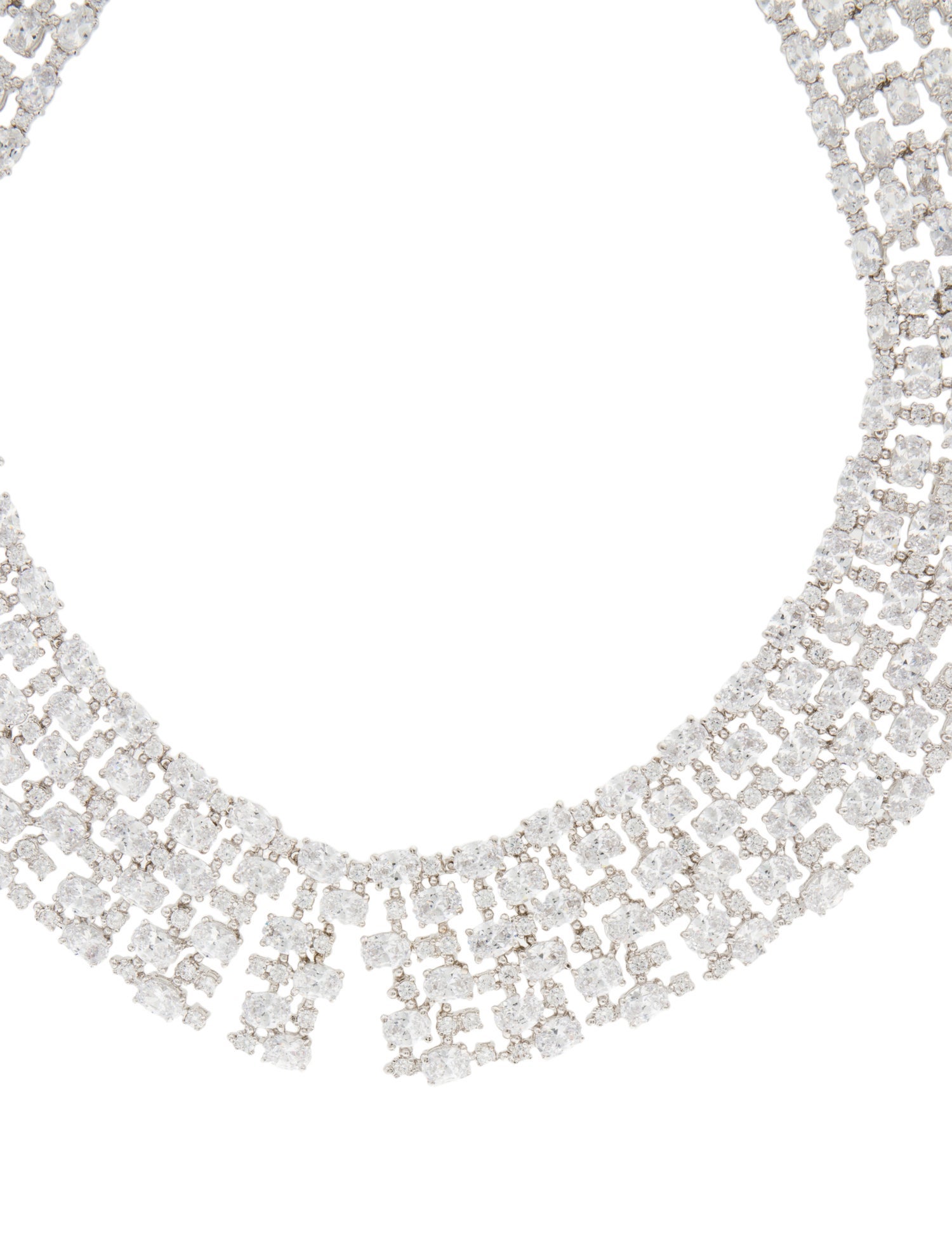 CZ by Kenneth Jay Lane Cubic Zirconia Collar Necklace