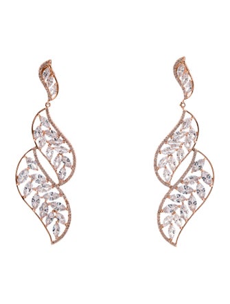 CZ by Kenneth Jay Lane Crystal Embellished Drop Earrings