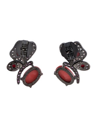 CZ by Kenneth Jay Lane Resin & Crystal Drop Earrings