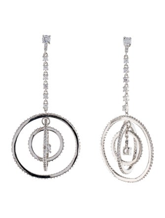 CZ by Kenneth Jay Lane Cubic Zirconia Orbit Drop Earrings