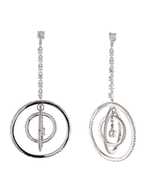 CZ by Kenneth Jay Lane Cubic Zirconia Orbit Drop Earrings