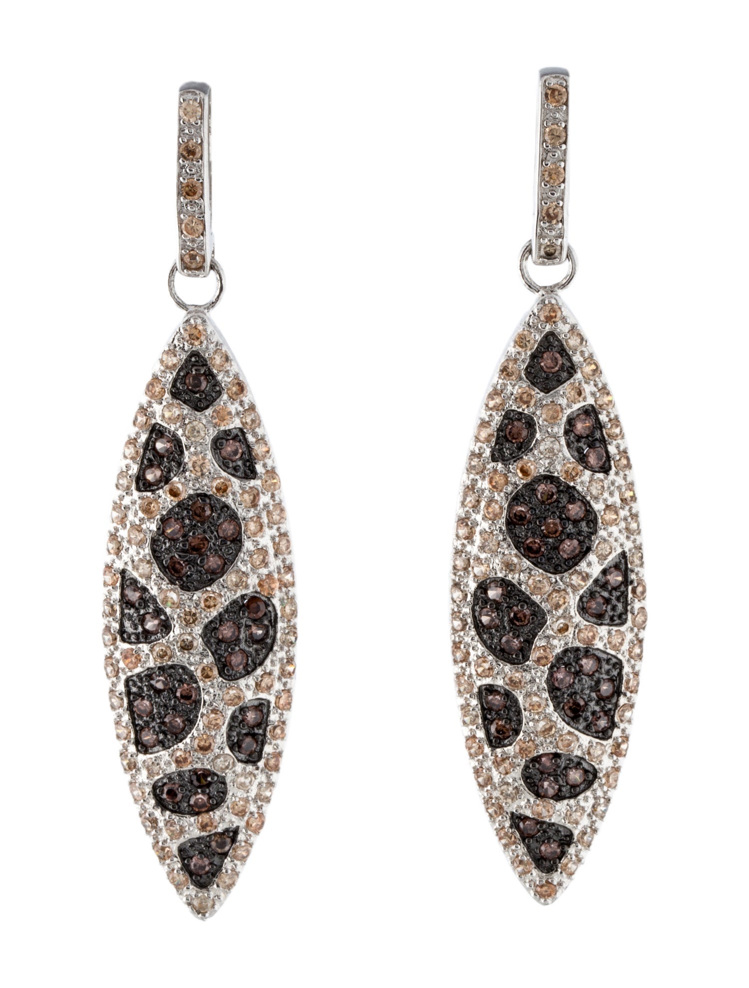CZ by Kenneth Jay Lane Cubic Zirconia Inlay Spear Drop Earrings