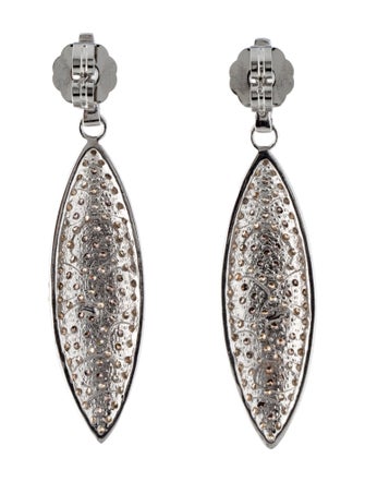 CZ by Kenneth Jay Lane Cubic Zirconia Inlay Spear Drop Earrings