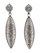 CZ by Kenneth Jay Lane Cubic Zirconia Inlay Spear Drop Earrings
