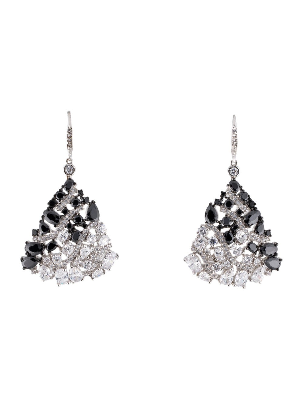 CZ by Kenneth Jay Lane Silver-Tone Metal & Crystal - image 1