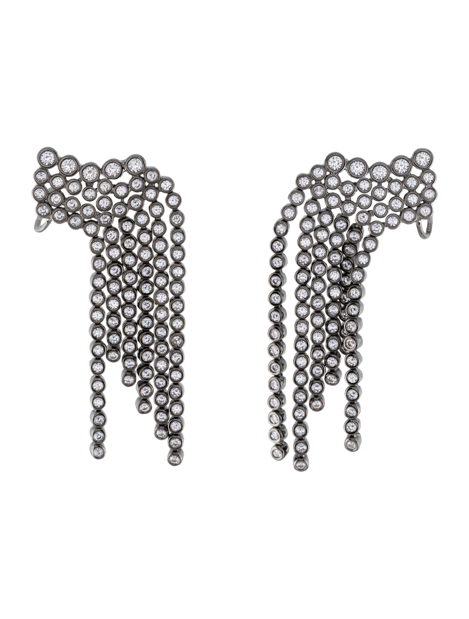 CZ by Kenneth Jay Lane CZ Statement Chandelier Earrings