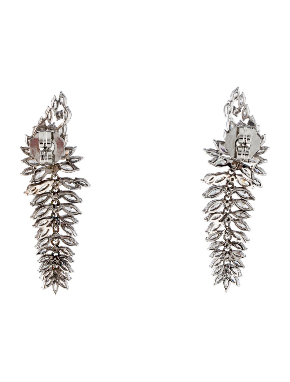 CZ by Kenneth Jay Lane Silver-Tone Metal & Cubic … - image 3