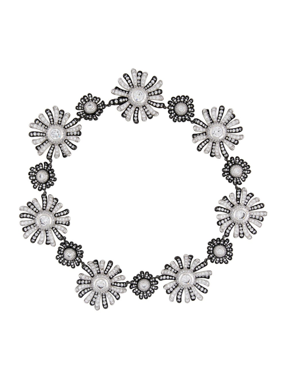 CZ by Kenneth Jay Lane Gunmetal & Silver-Tone Met… - image 1