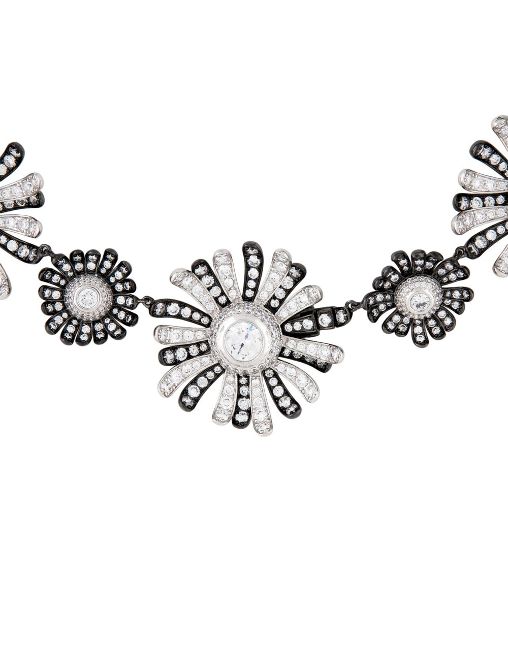 CZ by Kenneth Jay Lane Gunmetal & Silver-Tone Met… - image 2