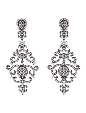 CZ by Kenneth Jay Lane Cubic Zirconia Chandelier Earrings