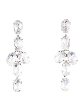 CZ by Kenneth Jay Lane Cubic Zirconia Cluster Drop Earrings