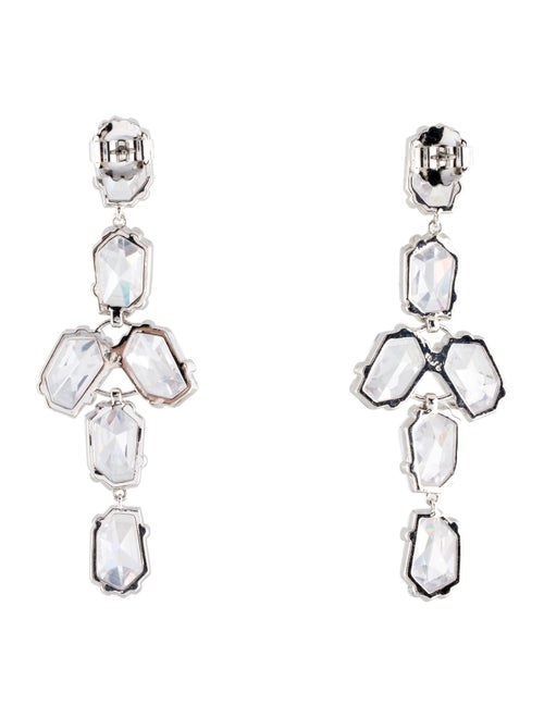 CZ by Kenneth Jay Lane Cubic Zirconia Cluster Drop Earrings