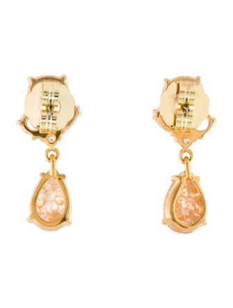 CZ by Kenneth Jay Lane Cubic Zirconia Cluster Drop Earrings
