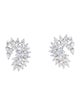 CZ by Kenneth Jay Lane Cubic Zirconia Swirl Clip-On Earrings