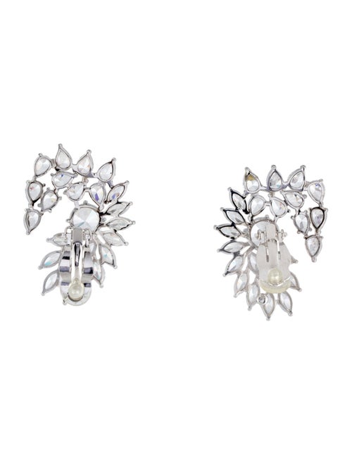 CZ by Kenneth Jay Lane Cubic Zirconia Swirl Clip-On Earrings
