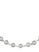 CZ by Kenneth Jay Lane Cubic Zirconia Round Bezel Long Chain Necklace