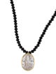 CZ by Kenneth Jay Lane Cubic Zirconia Beaded Pendant Necklace