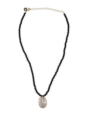 CZ by Kenneth Jay Lane Cubic Zirconia Beaded Pendant Necklace