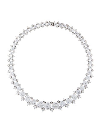 CZ by Kenneth Jay Lane Cubic Zirconia Collar Necklace