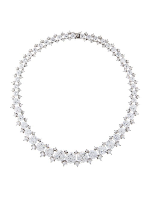 CZ by Kenneth Jay Lane Cubic Zirconia Collar Necklace