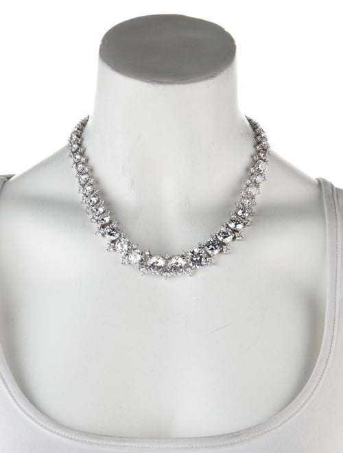 CZ by Kenneth Jay Lane Cubic Zirconia Collar Necklace